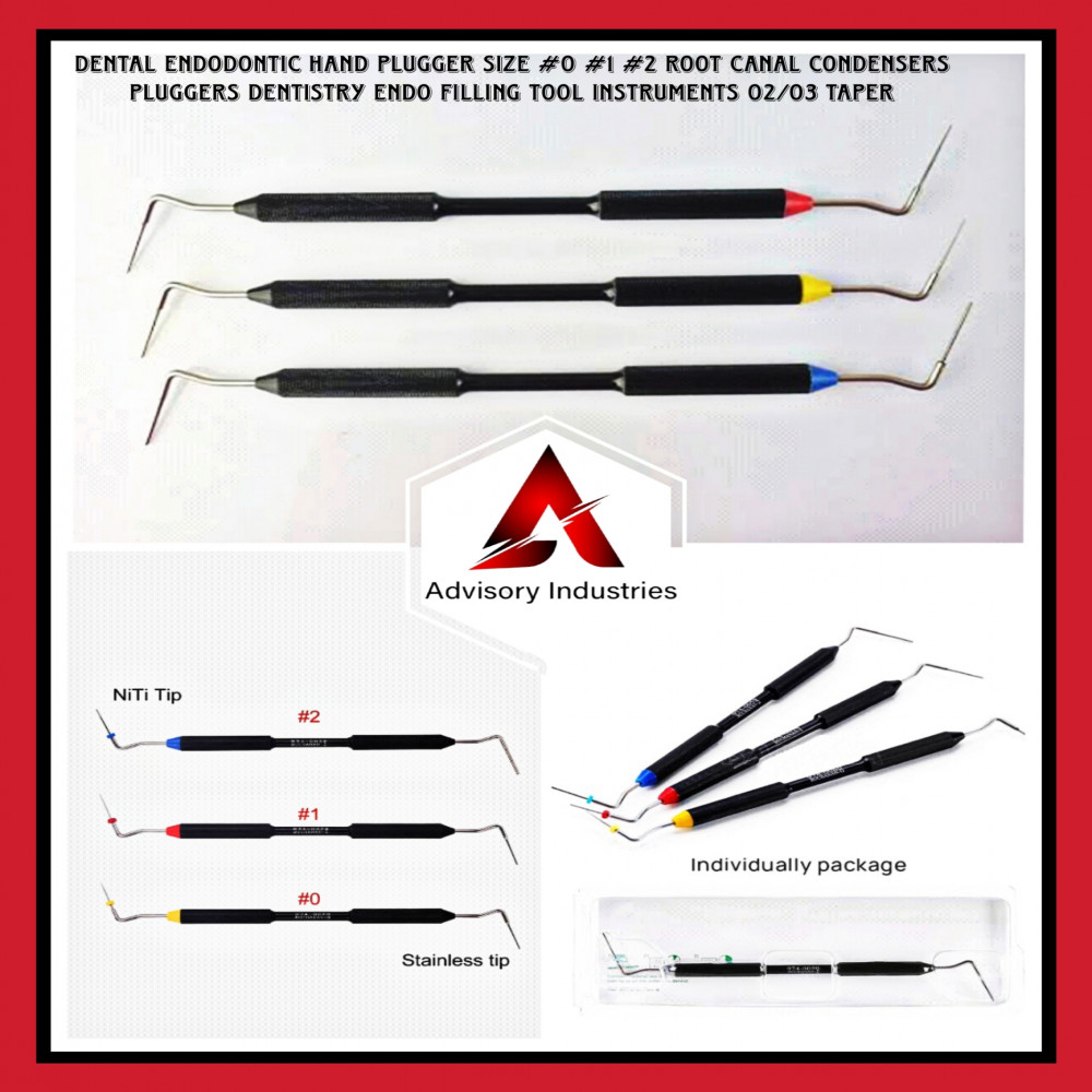 thumbnail image 2 of Dental Endodontic Buchanan Hand Plugger Set - #0, 1, 2 - For Obturation/Filling 2 of 4